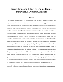 Disconfirmation Effect on Online Rating Behavior