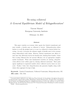 Re-using collateral A General Equilibrium Model of Rehypothecation