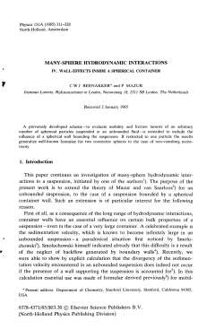 1. Introduction This paper continues an investigation of many
