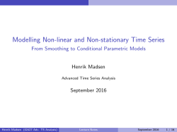 Modelling Non-linear and Non-stationary Time Series