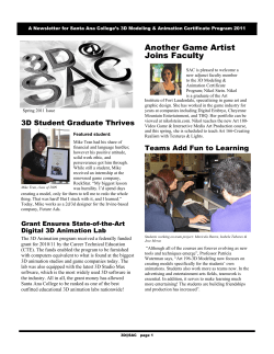 Another Game Artist Joins Faculty