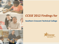 CCSSE Overview What is Student Engagement?