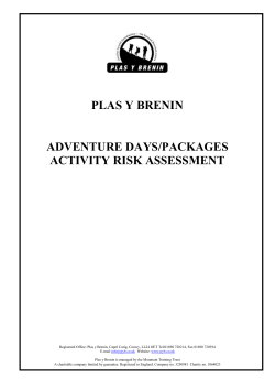 a copy of our risk assessment document.