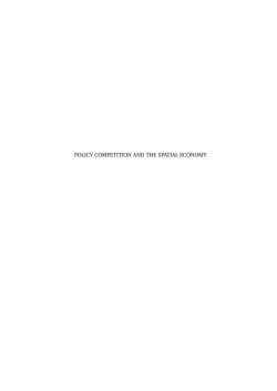 POLICY COMPETITION AND THE SPATIAL ECONOMY