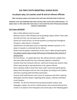 SLO YMCA YOUTH BASKETBALL LEAGUE RULES Let players