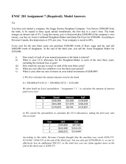 Additional Problems: Chapter Eight: After-Tax Analysis