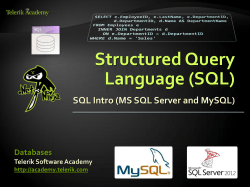 SQL - TelerikAcademy