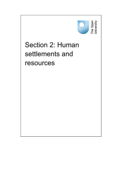 Section 2: Human settlements and resources