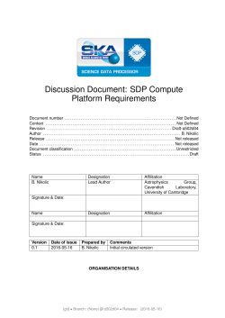 Compute Platform memo