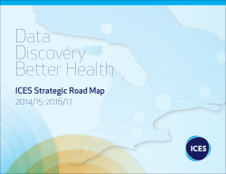 ICES Strategic Road Map 2014/15-2016/17
