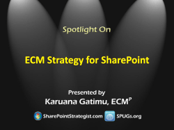 Creating an ECM Strategy by Karuana Gatimu