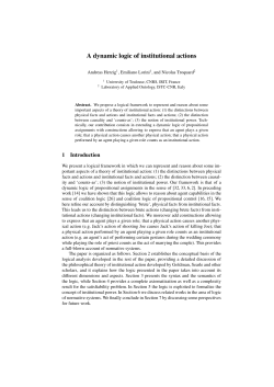 A dynamic logic of institutional actions