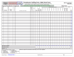 Paraeducator Staffing Form &mdash;High School Form -- Choose One --