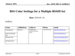 BSS Color Settings for a Multiple BSSID Set Date