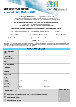 Expressions of Interest - Liverpool City Council