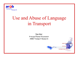 Use and Abuse of Language in Transport