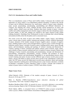 - Department of Peace and Conflict Studies | University of