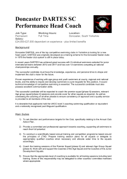 Doncaster DARTES SC Performance Head Coach