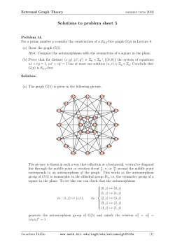 Solutions to problem sheet 5