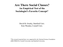 Are There Big Social Classes?