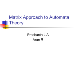 Matrix Approach to Automata Theory