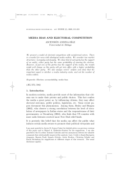 Media bias and electoral competition