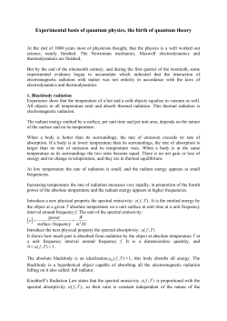Experimental basis of quantum physics, the birth of quantum theory