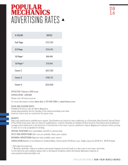 advertising rates - Popular Mechanics Media Kit