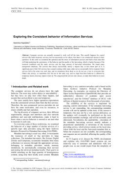 Exploring the Consistent behavior of Information Services