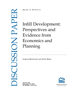 Infill Development: Perspectives and Evidence from Economics and