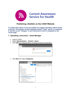 1 - Current Awareness Service for Health
