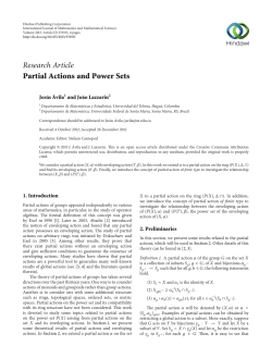Partial Actions and Power Sets