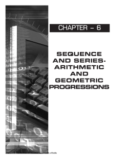 sequence and series - ICAI Knowledge Gateway