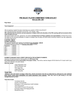 pre select player commitment form 2016-2017
