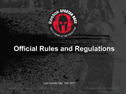 Official Rules and Regulations