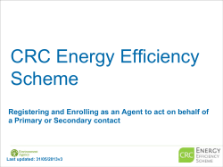 CRC Energy Efficiency Scheme