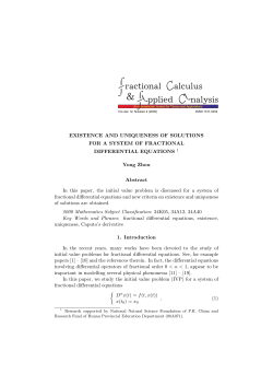 EXISTENCE AND UNIQUENESS OF SOLUTIONS FOR A SYSTEM