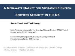 A Negawatt Market for Sustaining Energy Services
