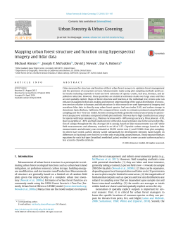 Mapping urban forest structure and function using hyperspectral