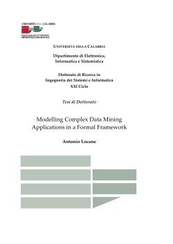Modelling Complex Data Mining Applications in a Formal Framework