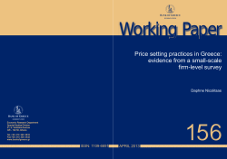 Price setting practices in Greece: evidence from a small
