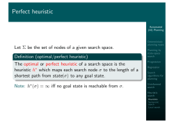 Perfect heuristic