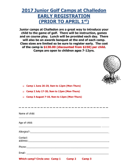 2008 Junior Camps at Challedon