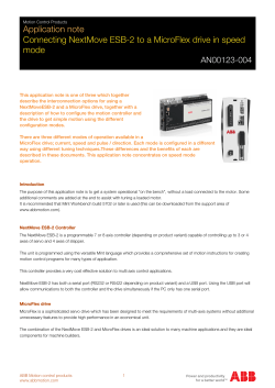Application note Connecting NextMove ESB-2 to a