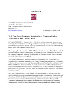 DNB First Opens Temporary Branch to Serve Customers During