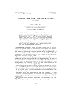 AN ABSTRACT EXISTENCE THEOREM FOR PARABOLIC