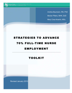 Strategies to Advance 70% Full-Time Nurse Employment Toolkit