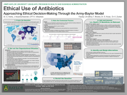 Ethical Use of Antibiotics - AMSUS Continuing Education