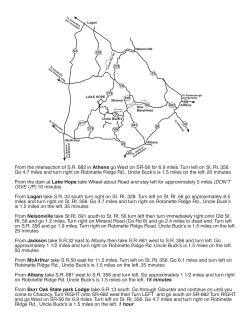 From the intersection of S.R. 682 in Athens go West on SR