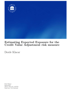 Estimating Expected Exposure for the Credit Value